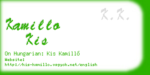kamillo kis business card